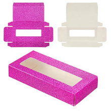 Private design custom brand name hot pink printed simple eyelashes packaging box